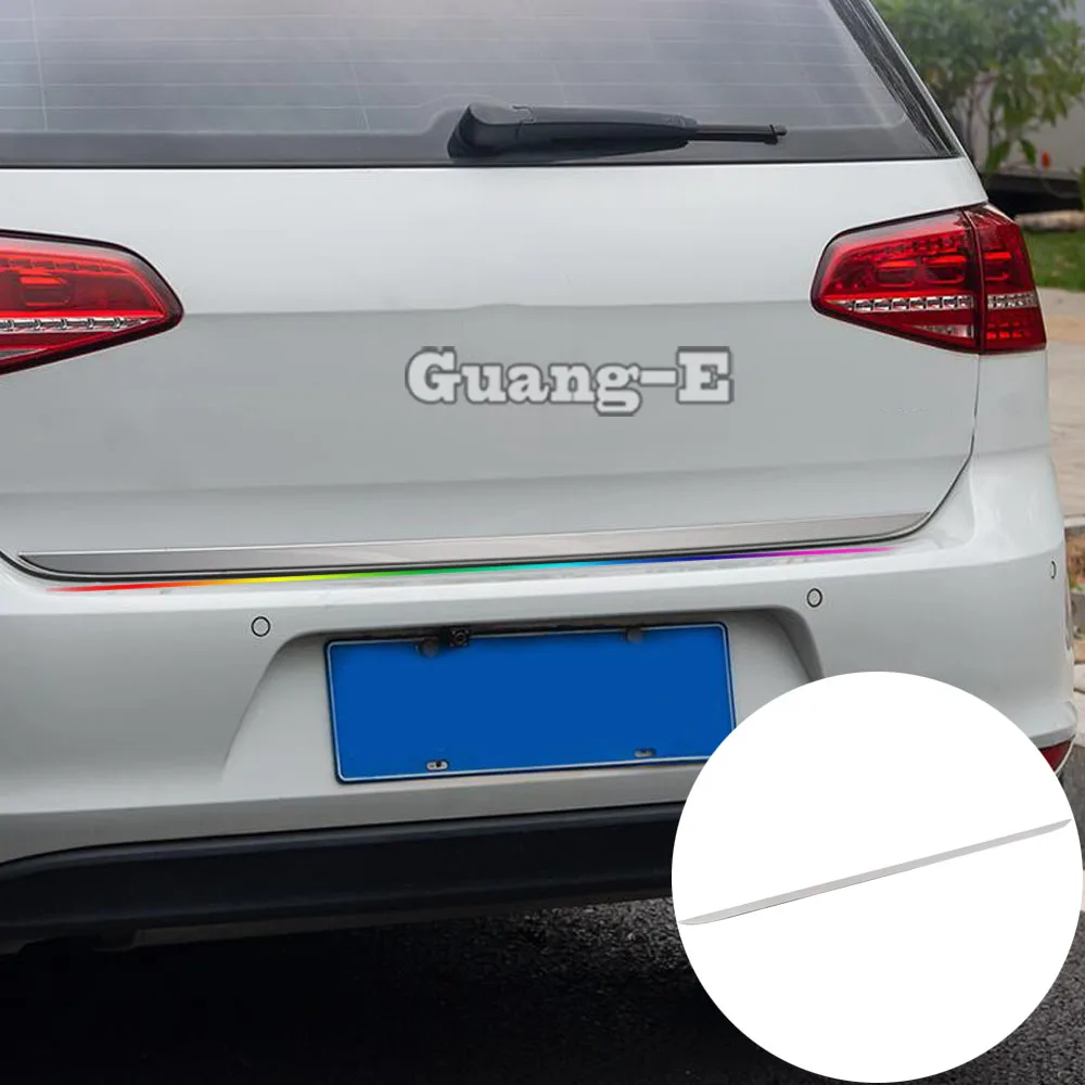 

For VW Golf7 Golf 7 2014 2015 2016 2017 2018 Car Cover Stainless Steel Rear Door Bottom Tailgate Plate Trim Lamp Trunk Parts