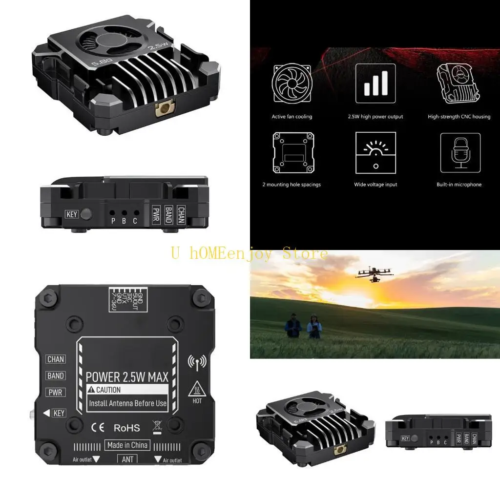 B0KF 5.8G 2.5W FPVs Picture Transmission Stable DIY Repairment