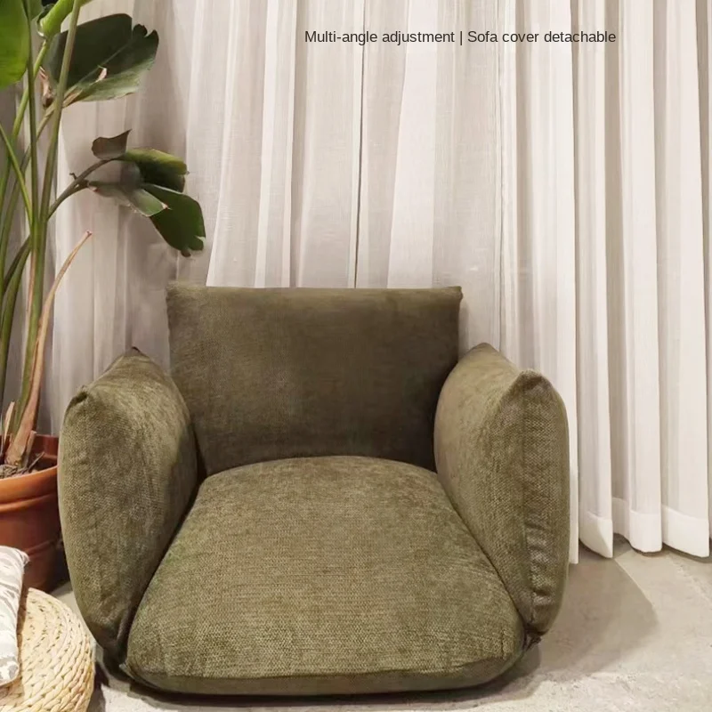 high on the Japanese floor single person sofa. New folding lazy sofa tatami bedroom balcony can sleep and lie