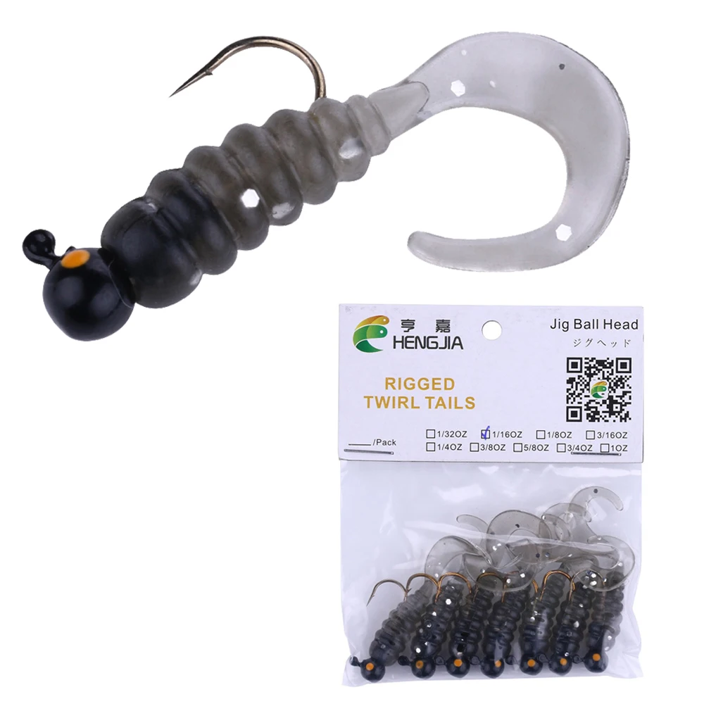 7Pcs/bag HENGJIA Peche Leurre Souple Jigging Soft Bait 1.75G Wobblers Silicone Lead Head Soft Fishing Lure Carp Fishing