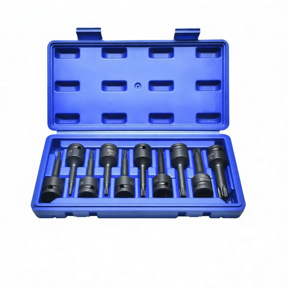 Professional 1 2 Drive Metric Imperial Hex Bit Socket Set Cr Mo Steel Heavy Duty Tool For Impact Wrench Power Ratchet