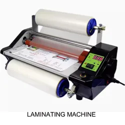 110v/220v Paper Laminating Machine Cold&Hot Roll Laminator Four Rollers Worker Card Office File Laminator FM360S Hot Laminator