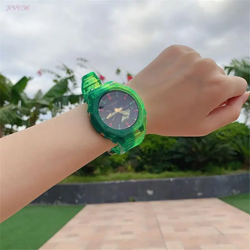 เรซินโปร่งใส + สําหรับ Casio G-SHOCK GA-2100 สร้อยข้อมือ 19 สี Rainbow BEZEL/เข็มขัด Watchband อุปกรณ์เสริม