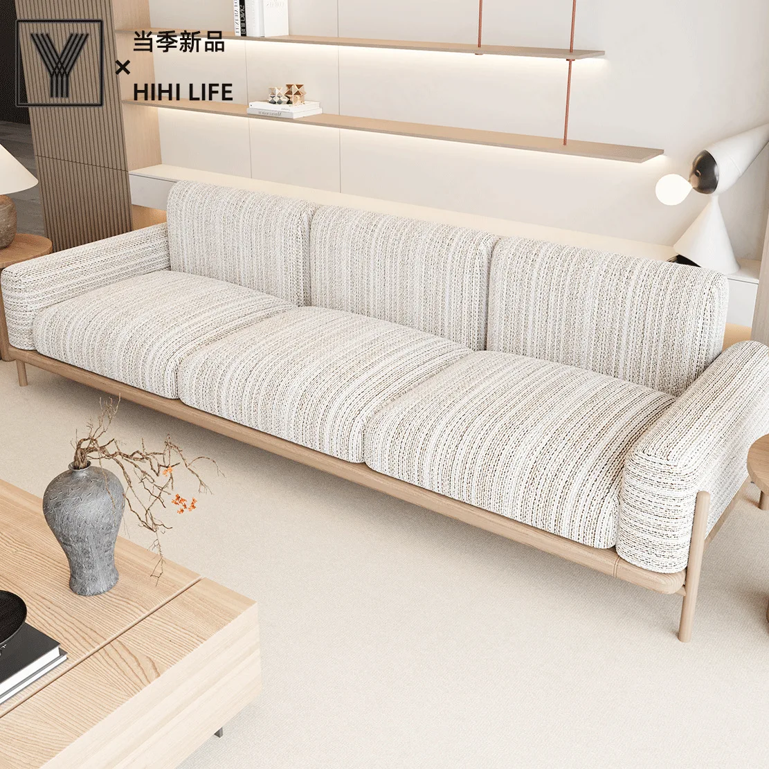 Striped Elastic Full-Cover Sofa Slipcover Rainbow Textured Furniture Protector Standard Sofas Loveseat Three-Seat Chaise