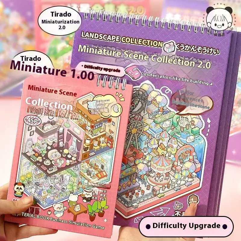 

3D наклейки, 20 сцен, мультяшная лесная деревня, сделай сам, карманная сцена в кабине, книга, укладка, подарок на день рождения