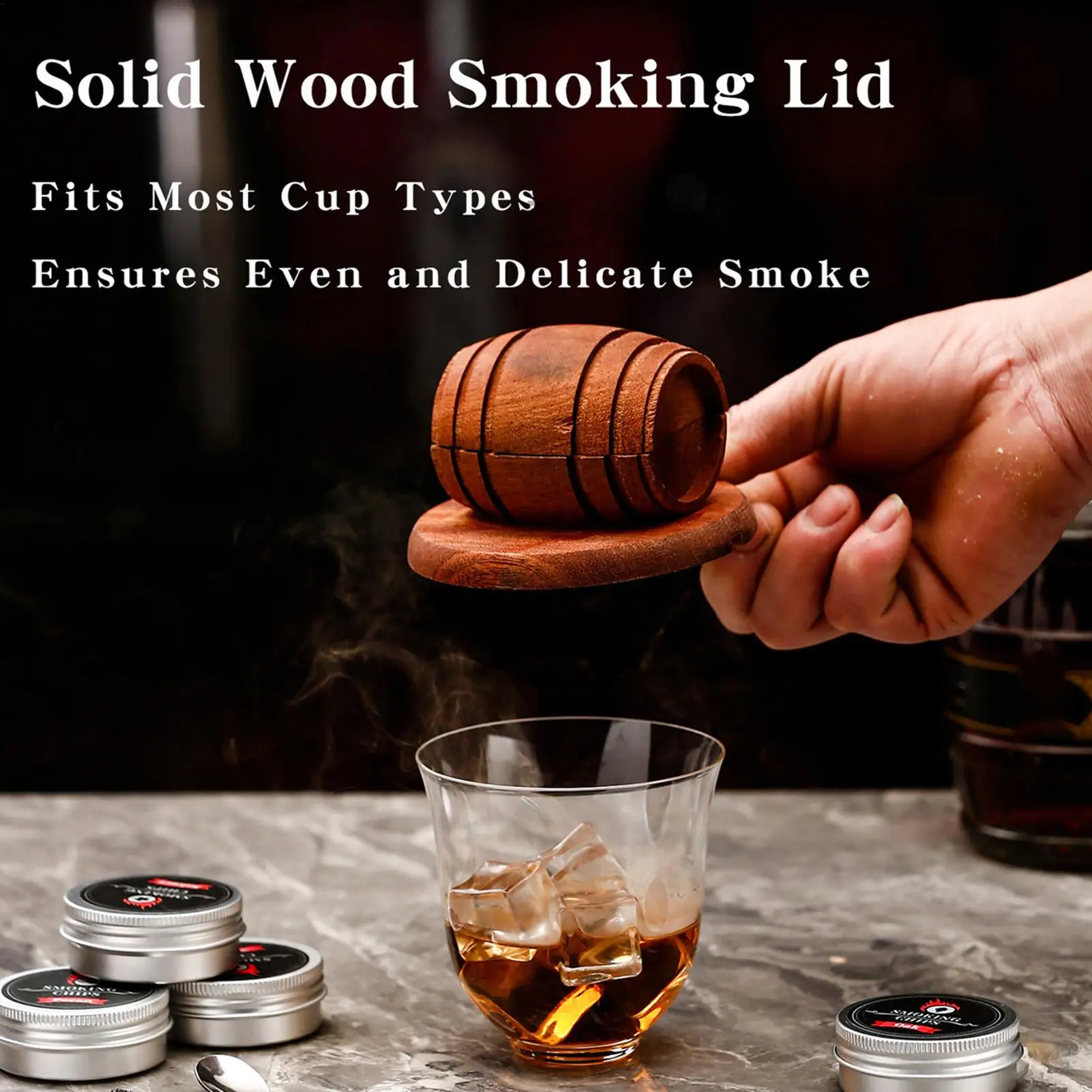 Wooden Spirits Infuser Bar Tool Whiskey Smoker Whiskey Cocktail Smoker For Men Old Fashioned Smoker Whiskey Bourbon Drink