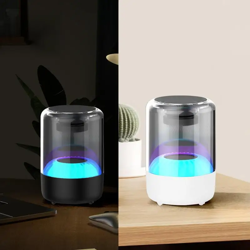 Small Wireless Speaker Loud Speaker With Multi-Colors Rhythm Lights Travel Speaker Stereo Sound Electronic Gadgets For Living