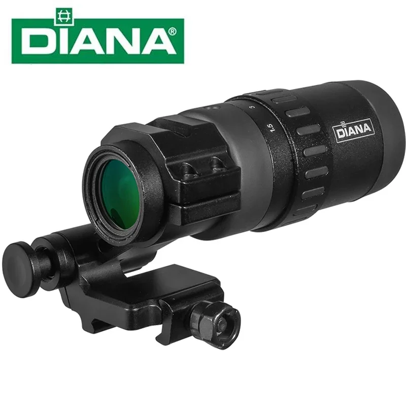 Diana 1.5-5 Zoom Magnifier For Red Dot Sight 3x 4x 5x W/mount Free Shipping First Focal Plane Hunting Scopes Red Dot