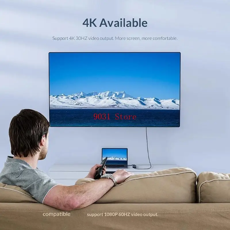 USB Hub 5 في 1 100W PD Dock Flitter مع سرعة عالية لنظام التشغيل ، لنظام #5