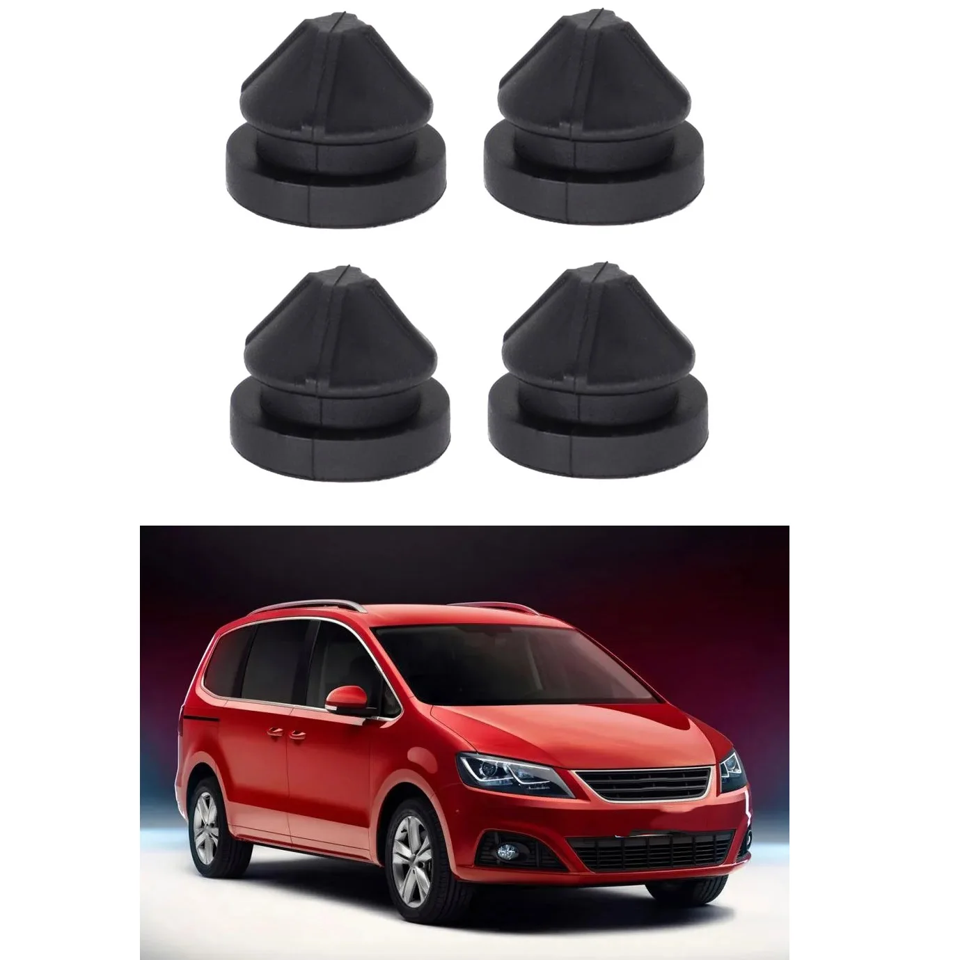 4x For Seat Ibiza Leon Tarraco Toledo Ateca rubbber Bonnet Hood Air Intake Filter Grommet mount mounting bushing Buffer Cushions