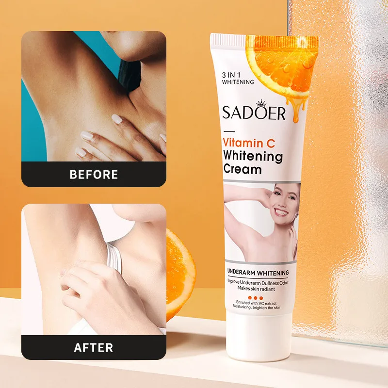 

SADOER Vitamin C Body Underarm Whitening Cream Improve Brighten Skin Dark Spots Skin Care 50g