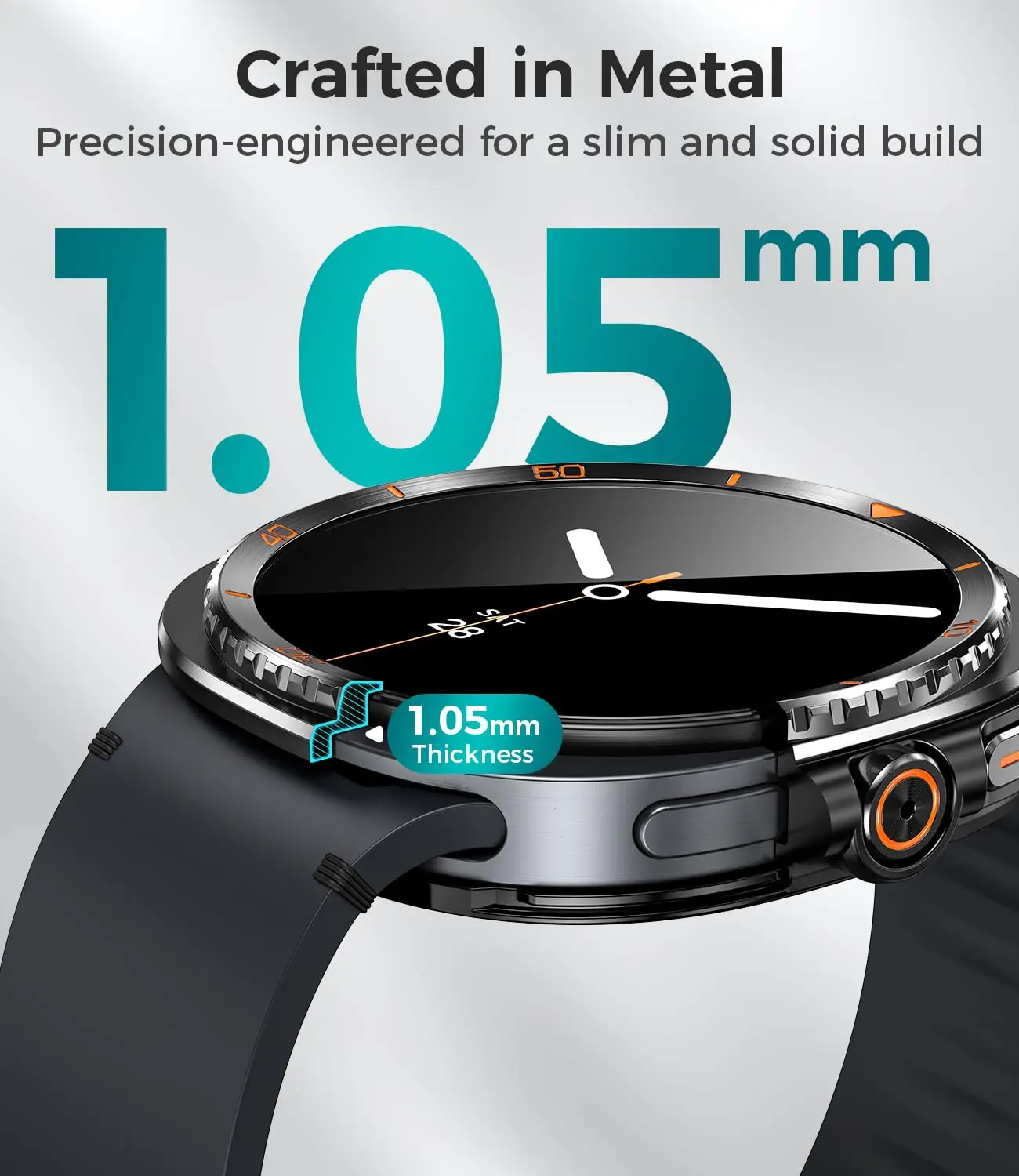 حافظة معدنية لهاتف سامسونج جالاكسي Watch8 44/40 مللي متر واقي من الزجاج المقسى غطاء سبائك الألومنيوم لـ GALAXY8 تغيير إلى 8 كلاسيكي 46 مللي متر