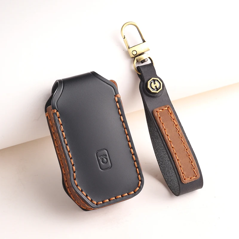 Leather Car Remote Key Case Cover for Kia Ceed Cerato Forte NIRO Seltos Sorento Soul Sportage Telluride K5 Keychain Accessories