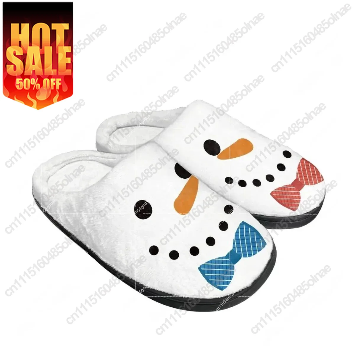 Party Gift Christmas Stocking Bells Home Cotton Slippers Mens Womens Teenager Plush Bedroom Keep Warm Custom Slipper