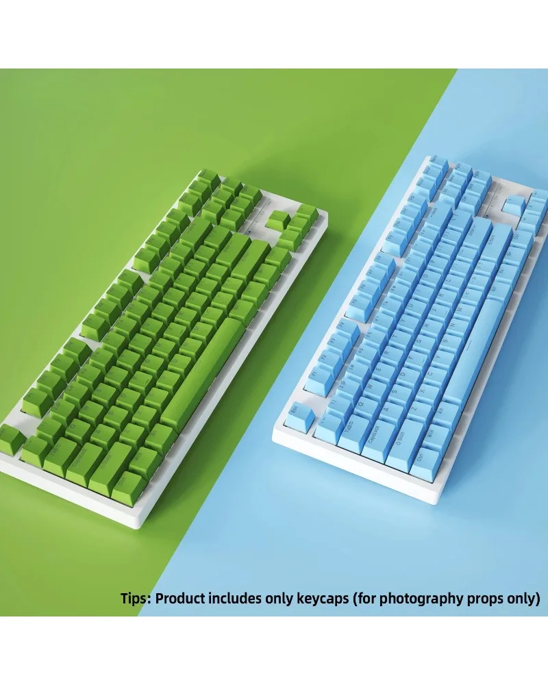 

Two-color Injection Translucent PBT Keycaps Side Printed Blue For Mechanical Keyboard
