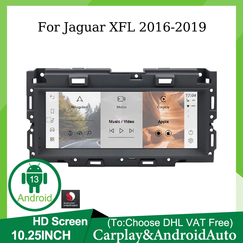 Carplay Android 13 Car Radio Multimedia For Jaguar XF XFL 2011 - 2019 GPS Navigation Stereo Auto Screen Display Head Unit