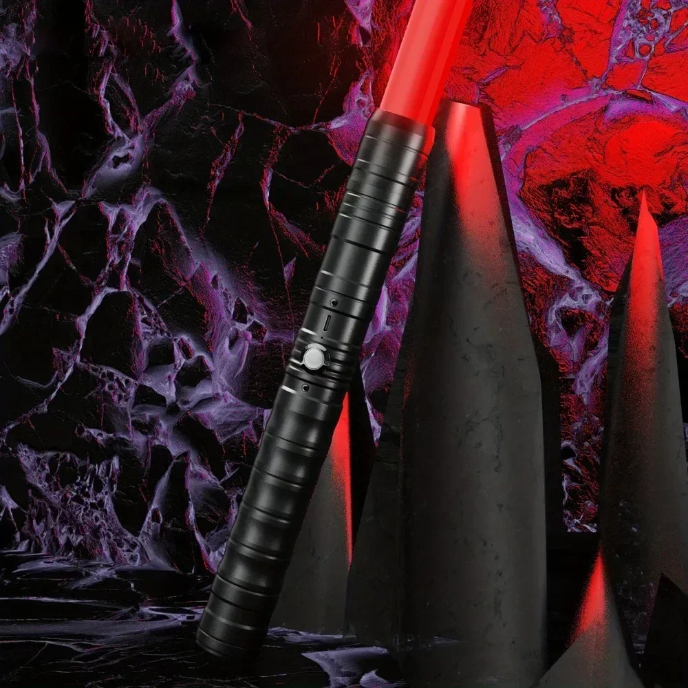 بلدي RGB المعادن ليتسبر الليزر السيف صابر دي لوز FOC الهذيان سلاح المبارزة وامض لعبة 7 لون تغيير Kpop عصا الضوء