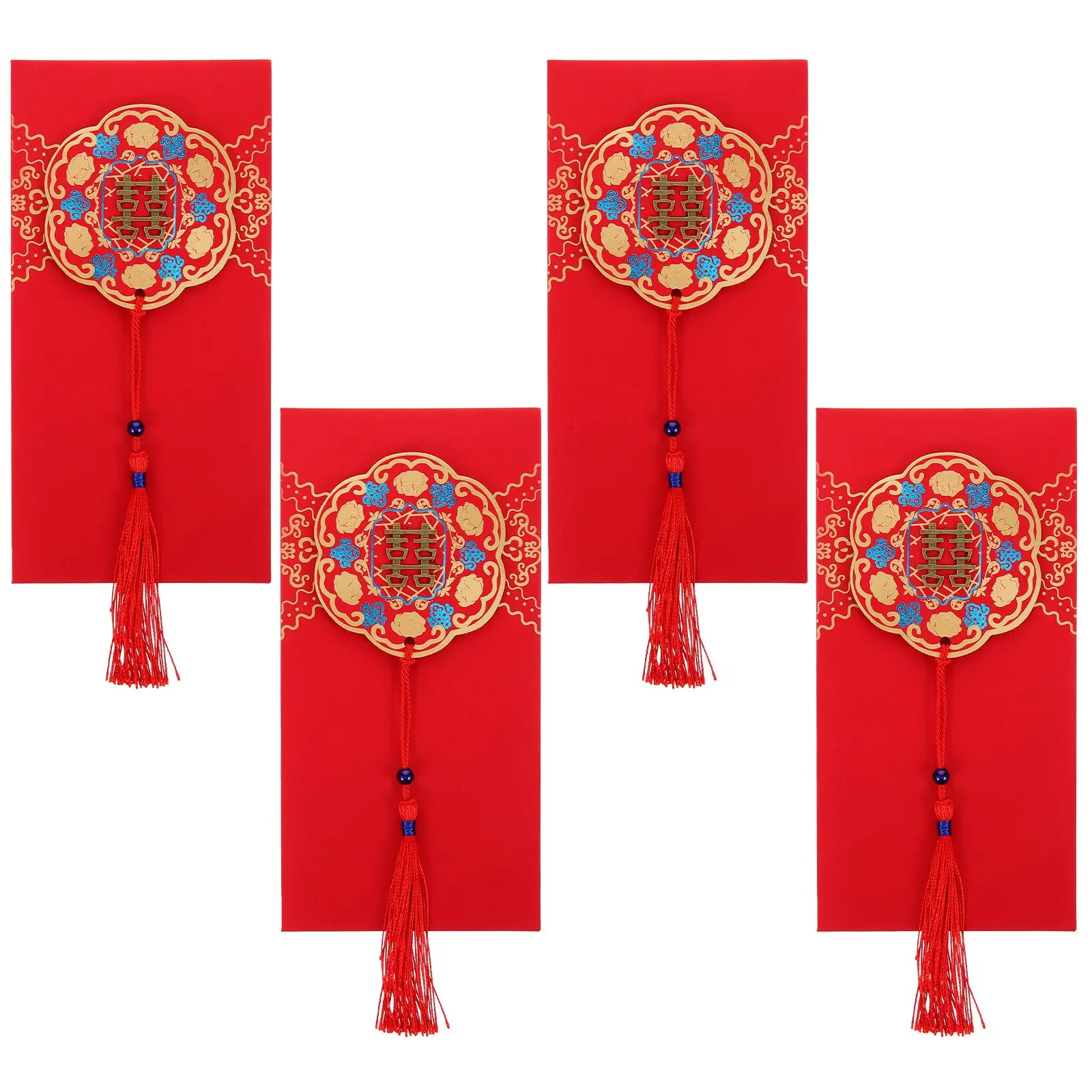 

Красные конверты в китайском стиле Lucky Hong Bao, многоразовый держатель для карт, конверты для денег в стиле кисточки для наличных, монет, подарки на Новый год, день рождения