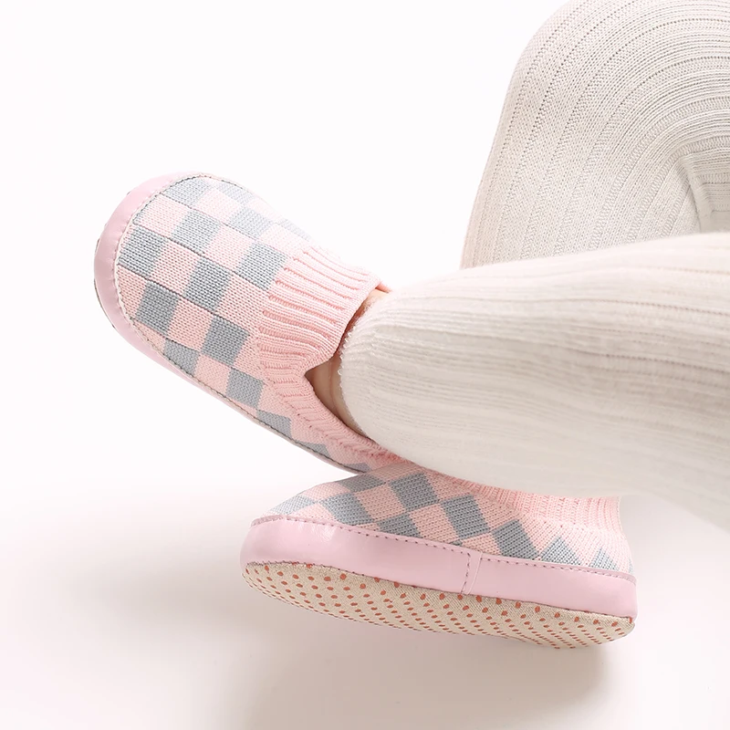 Klassische karierte Sportschuhe für Kleinkinder, Jungenschuhe für Mädchen, atmungsaktive Mesh-Baumwollsohle, lässig, Sport, 0–18 Monate, Baby Walk – Detail 15