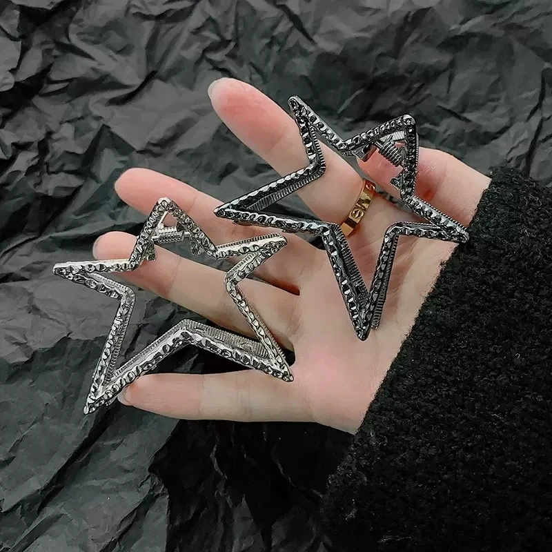 2023 Harajuku Hollow Star Pentagram Star Hair Claws Sweet Cool Charm Trend Hair Clip for Women Aesthetics Y2k Hair Accessories