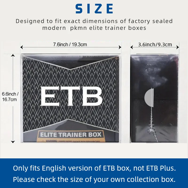 5/10 Packaging: PET Plastic ETB Protective Cover Suitable for Elite Training Boxes