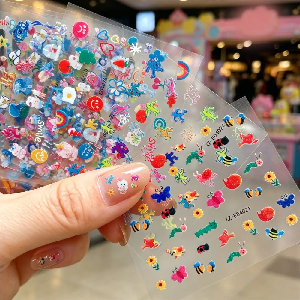 30Pcs/Lot Cute Marine Life Nail Art Stickers Self-Adhesive Cute Beach & Travel Decals Colorful Summer Holiday Manicure Sliders