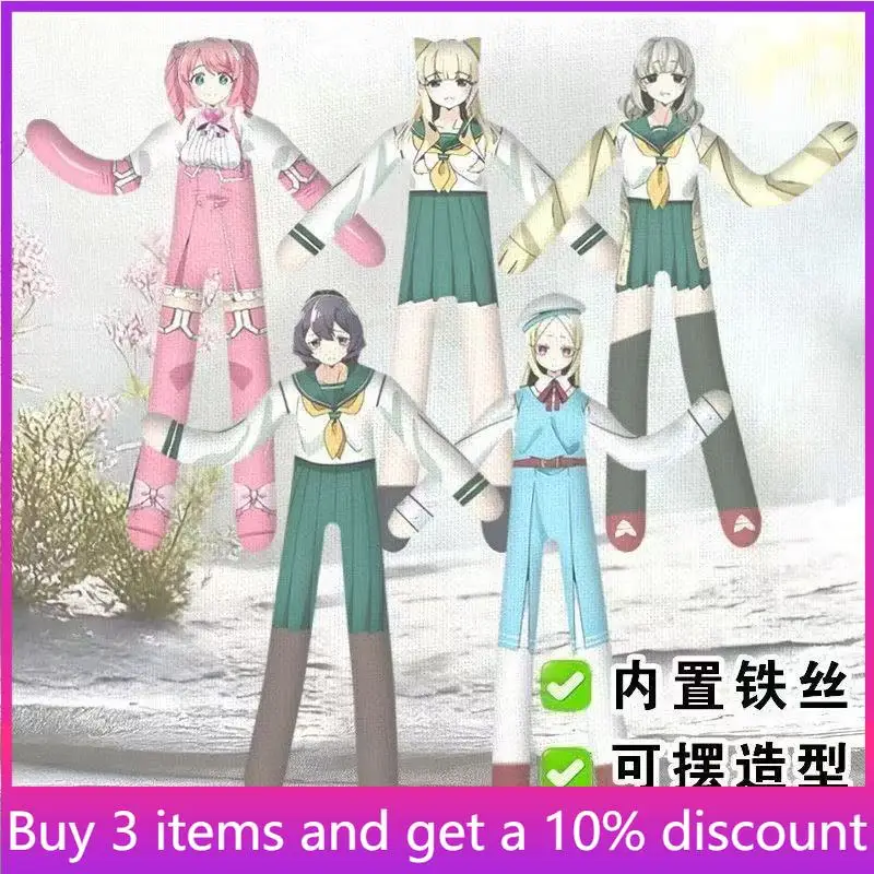 

Gushing Over Magical Girls Anime Peripherals Nayuta Amakawa Twisted Abstract Doll Runa Himemori DIY Funny Cotton Doll Toys