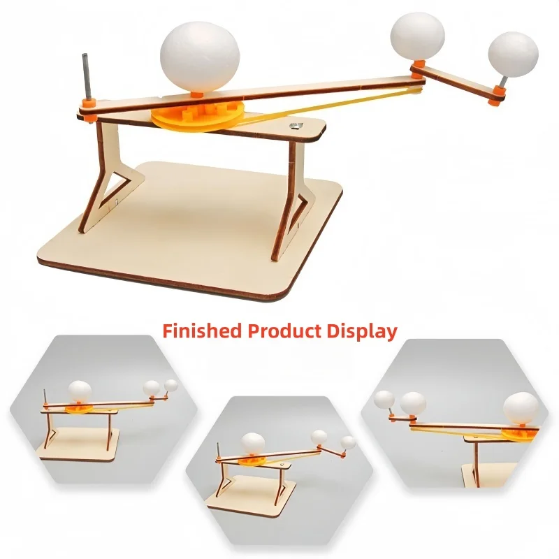 Diy Scientific Experiment Earth Moon Sun Three Ball Puzzle Toy Technology Small Maker Handmade Assembly Model Educational Toy