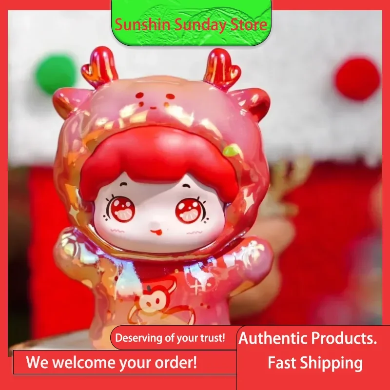 

Hug Pet Shop Plus Christmas Carnival Wreath Aurora Series Figurine Blind Box Collectible For Desktop Figure Hanging Ornament