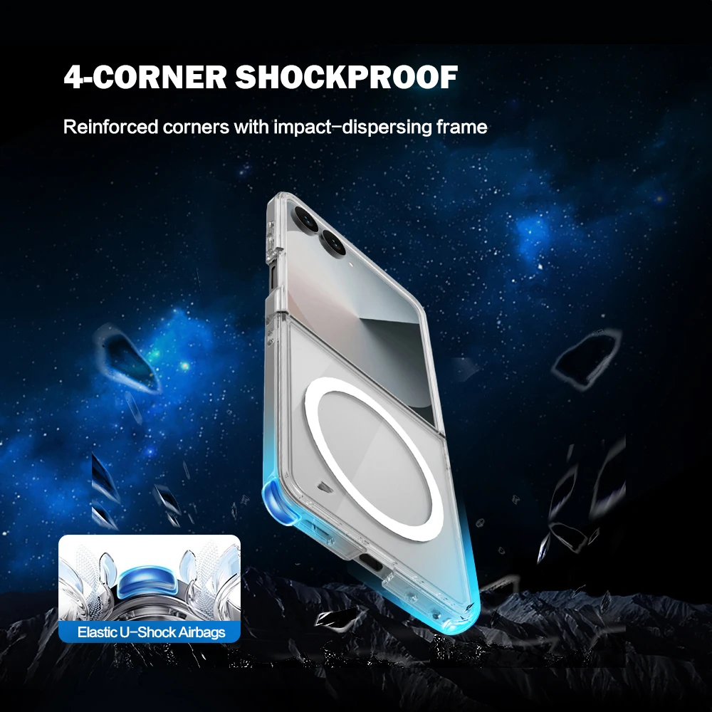 Für Samsung Galaxy Z Flip 8 Hülle Magnetische Hartabdeckung TPU+PC Klare Sturzsichere Handyhülle Für Samsung Galaxy Z Flip 8 – Detail 3