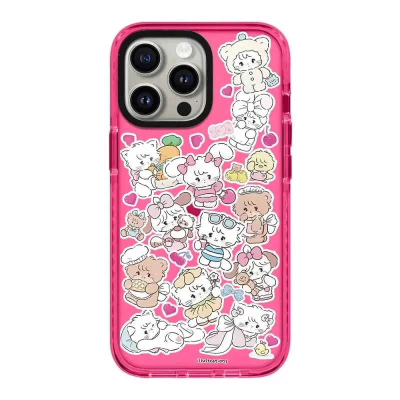 

Cute Cat 2.5 Acrylic Phone Case Cover for IPhone 12 13 14 15 Pro Max Case for IPhone 15 Pro Max