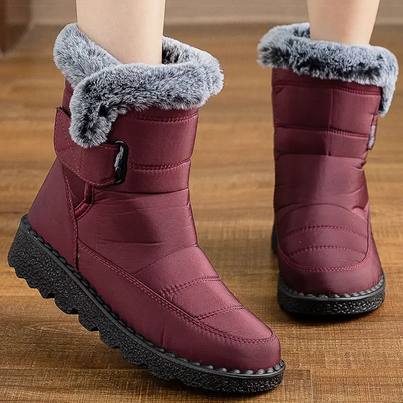 

Women's Boots 2023 New Winter Shoes For Women Heeled Winter Boots Waterproof Snow Boots Elegant Warm Fur Winter Footwear Female