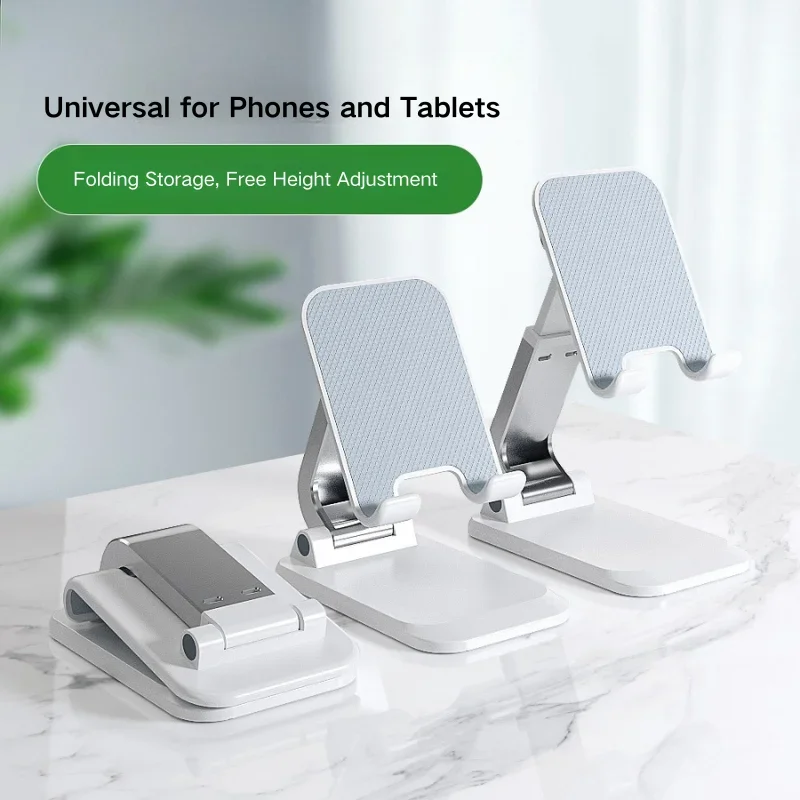 

Adjustable Foldable Phone & Tablet Stand – Compact Desktop Holder for Live Streaming, Video Calls & Hands-Free Viewing