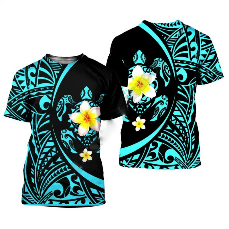 2022 3D Printed Turquoise Harajuku Hibiscus T Shirts Men Ladies Couple Casual T Shirts Fashion Short Streetwear