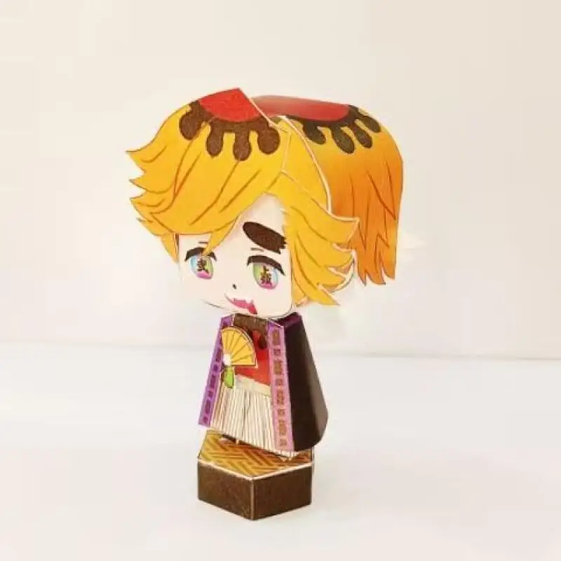 鬼滅の刃周辺グッズ 我妻善逸 ペーパークラフトフィギュア 完成品 デスクトップオーナメント 漫画アニメーション クリエイティブ ホットセール 女の子向け ホリデーギフト