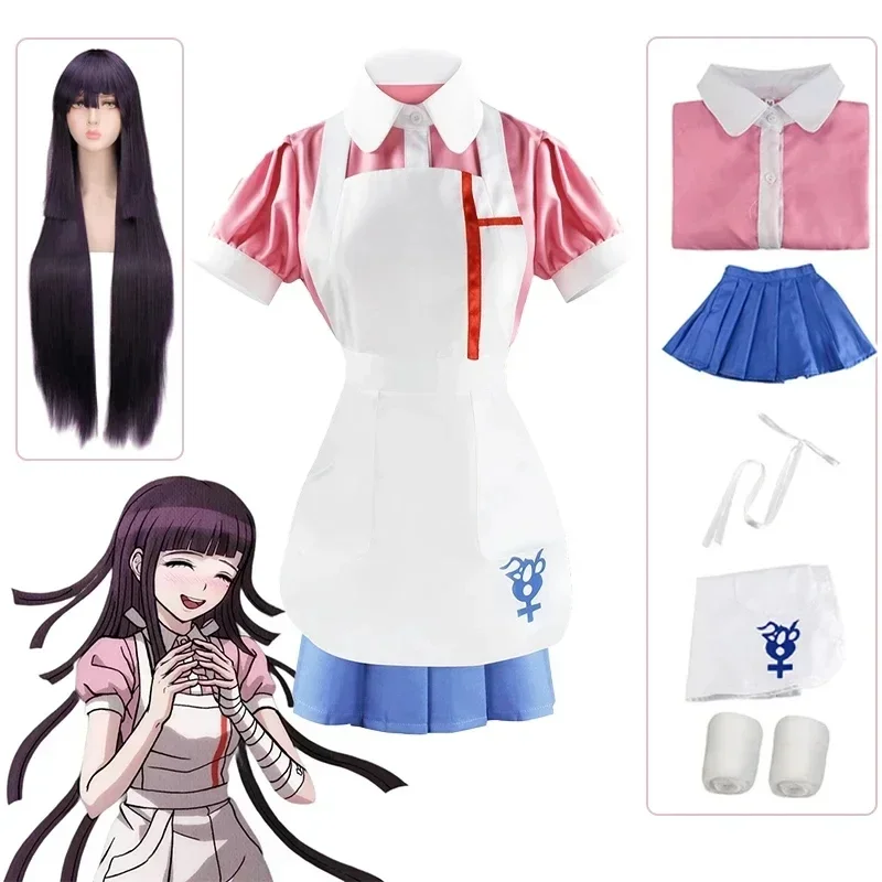 Anime Danganronpa Cosplay Costume Mikan Tsumiki Cosplay  Comic Uniform Women Role Playing Costume Halloween Costume