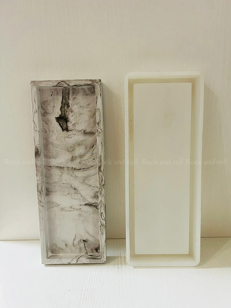 Silicone Mold Rectangular Tray Making Concrete Jesmonite Terrazzo Mold DIY Epoxy Resin Froms Handmade Gifts