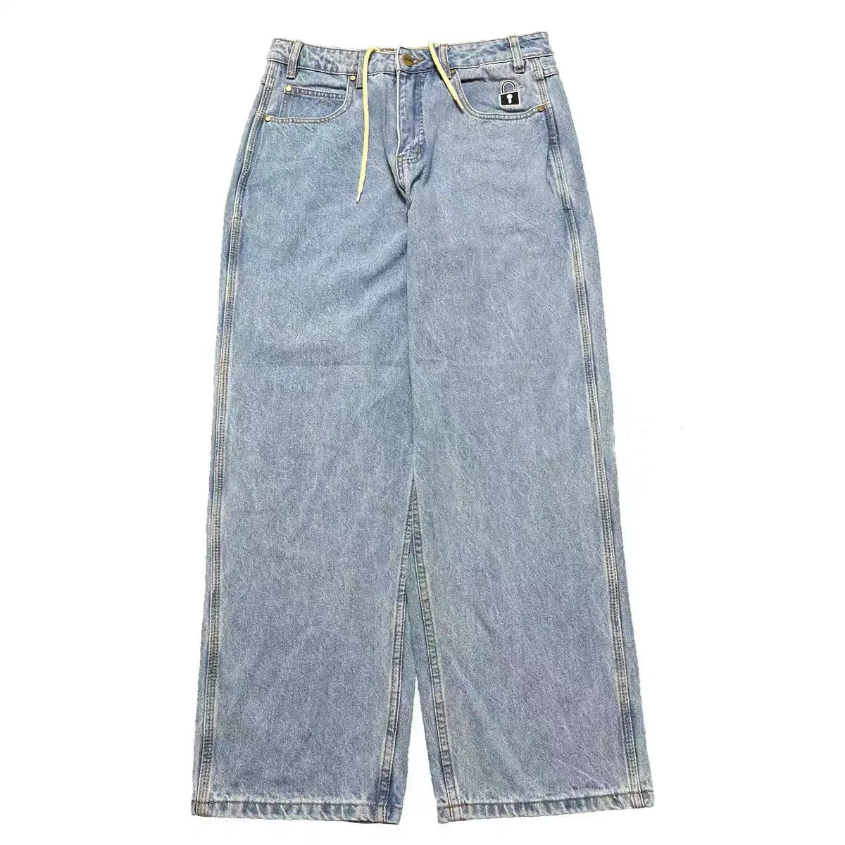 2025 nueva tendencia monopatín australiano baile callejero pesado americano Retro calle Hiphop monopatín bordado Jeans