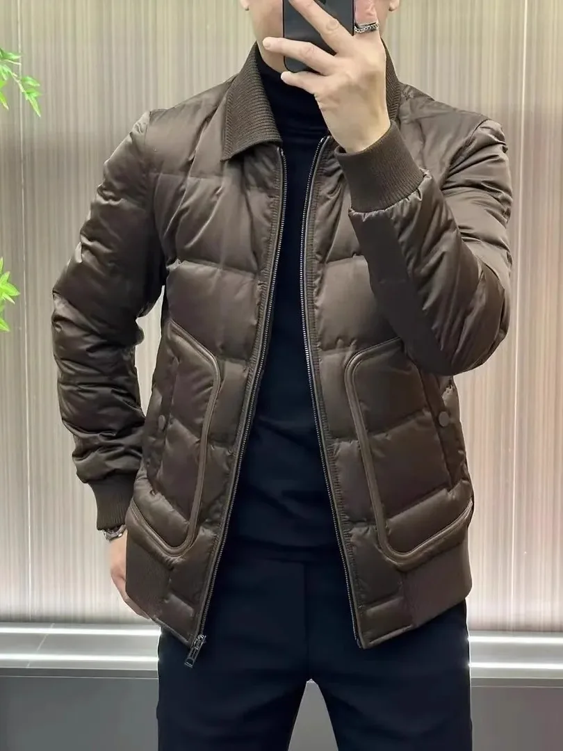 

Мужская модная легкая куртка Ele с отстегивающимся воротником, на молнии, антибактериальная, приталенного кроя, для осени и зимы