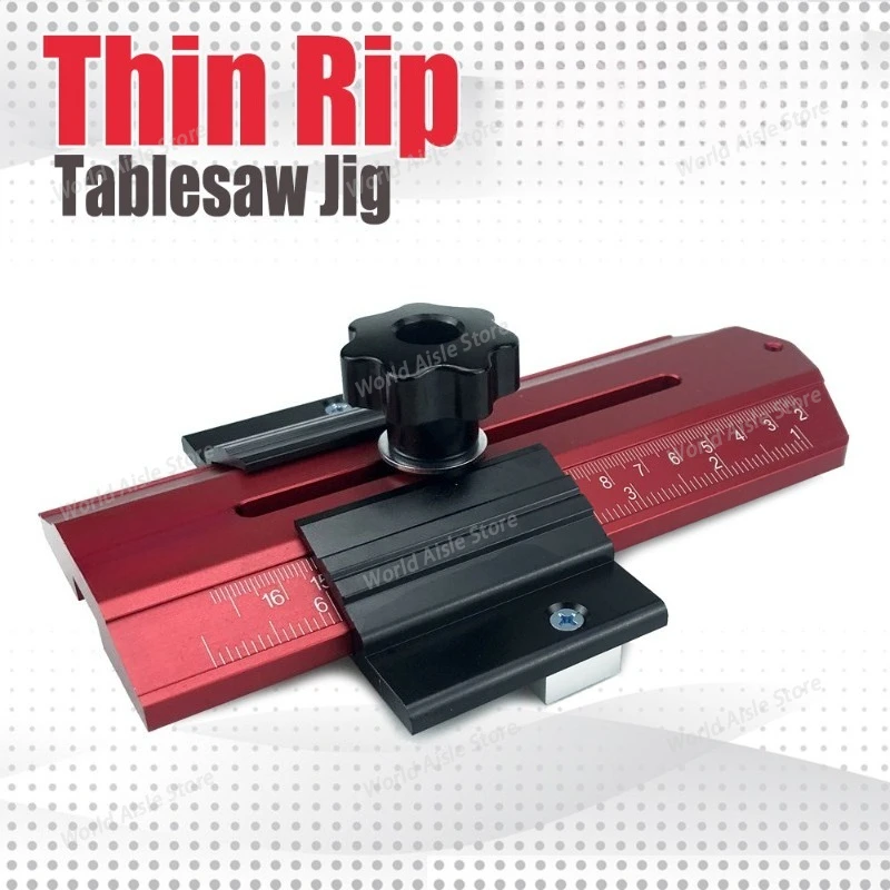 Thin Rip Tablesaw Jig Table Saw Router Cutting Wood Board Fixed Decorative Aluminum Alloy Woodworking Feather Board Tool