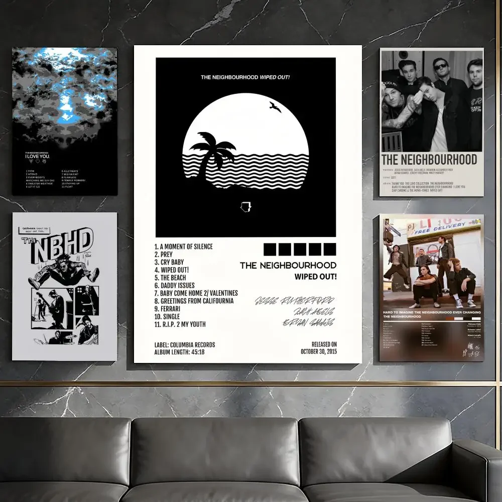 The-Neighbourhood Top Albums Poster Waterproof Peel & Stick Wall Sticker Self Adhesive Art Decor For Living Room Bedroom