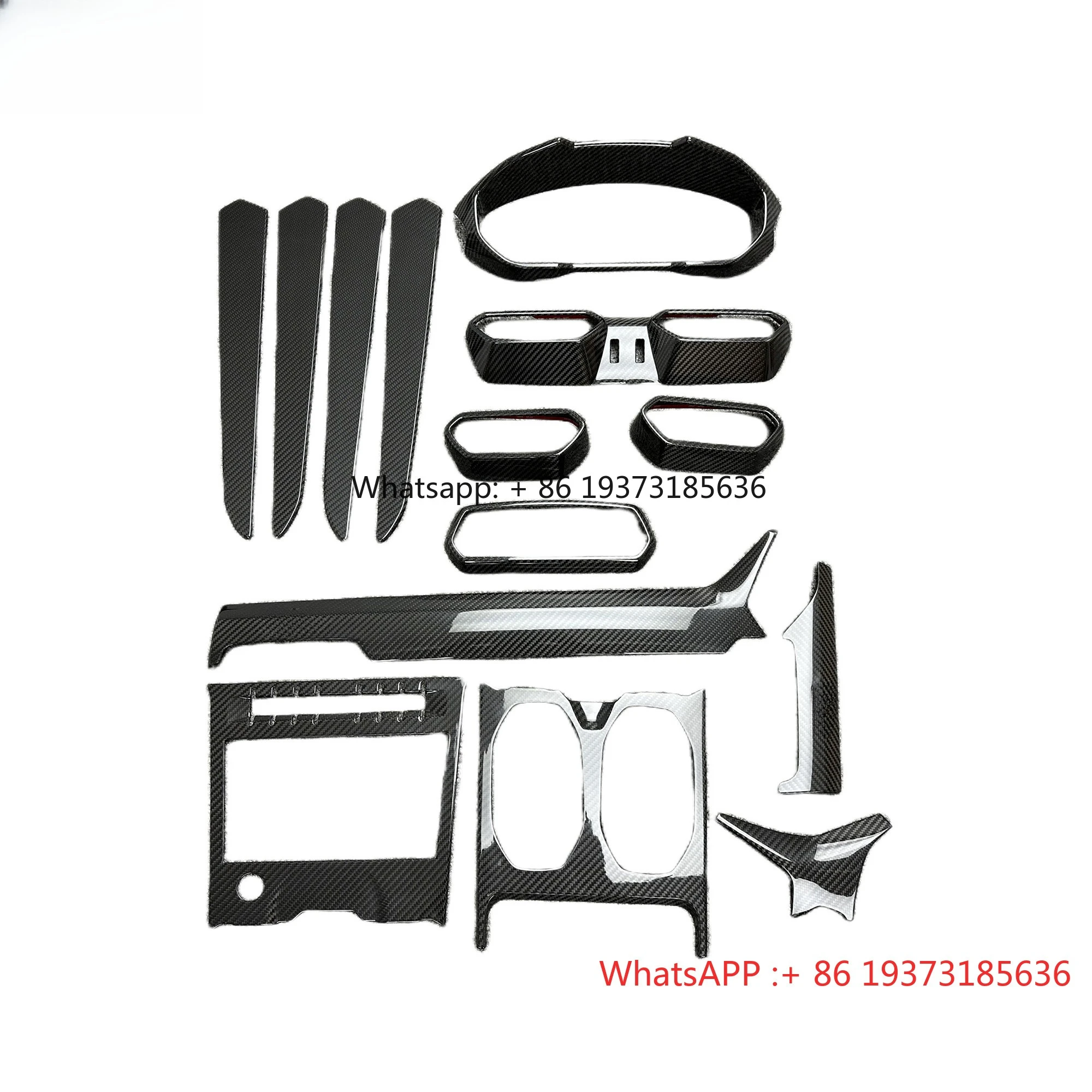 Dry Carbon Fiber Stick Cover Interiors Kit ( 14 Piece) for Lambo URUS 2018-2019 Carbon Interior Cover Kits Car Body Parts