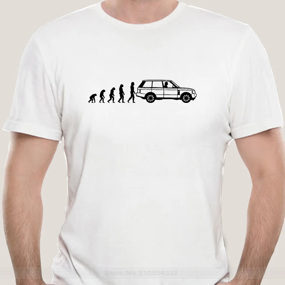 Мужская футболка Evolution of Ape to Range Rover L322, модная футболка Land Rover в стиле ретро, мужская хлопковая брендовая футболка