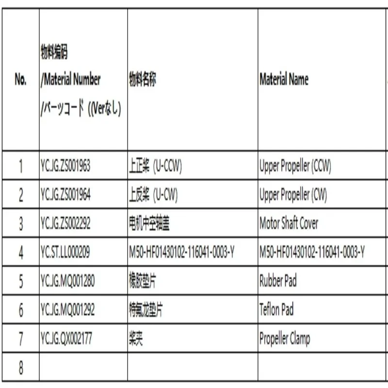 Agras T40 T50 ProPeller العلوي/السفلي لأجزاء الطائرة بدون طيار الزراعية DJI مجموعة كاملة ملحقات الطائرات بدون طيار Gricultural