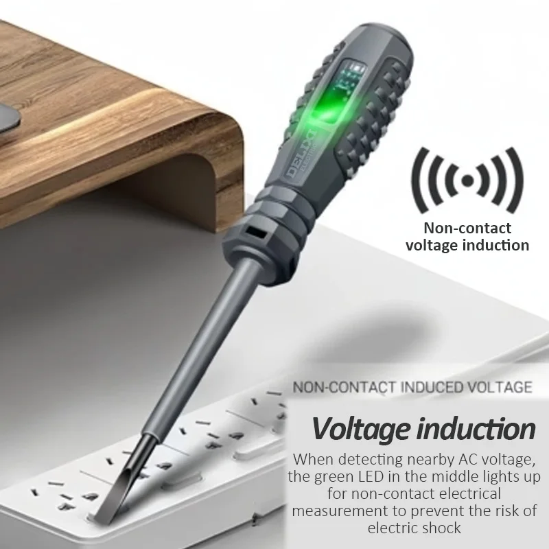 DELIXI ELECTRIC Test Pencil Voltage Detector Electrician Phillips Screwdriver /Flat Screwdriver Professional Hand Tools image 2