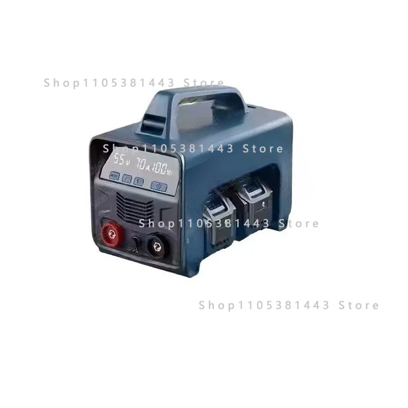 LED Display Digital Dual Batteries Welder Machine Portable Cordless Battery Powered ARC Stick 60A DC Welding Machine