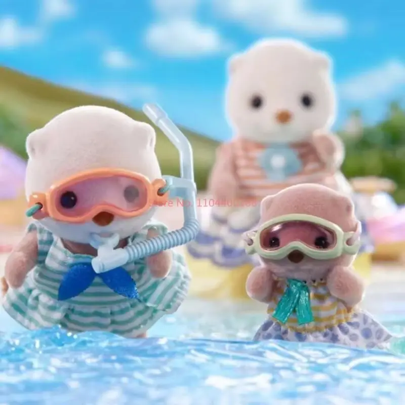 Recién llegado, familias Sylvanian, familia de nutros marinos, conjunto de hermanas de nutros marinos, figuras de acción, figuras de Anime, juguetes para jugar a las casitas, regalos para niños