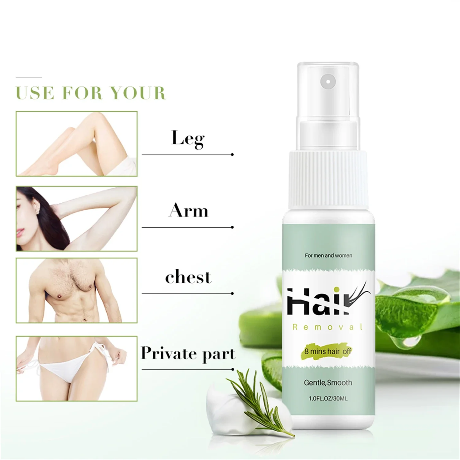 Permanent Hair Removal Spray Painless Hair Growth Inhibitor Armpit Legs Arms Depilatory Facial Hair Remover Nourishes Body Care