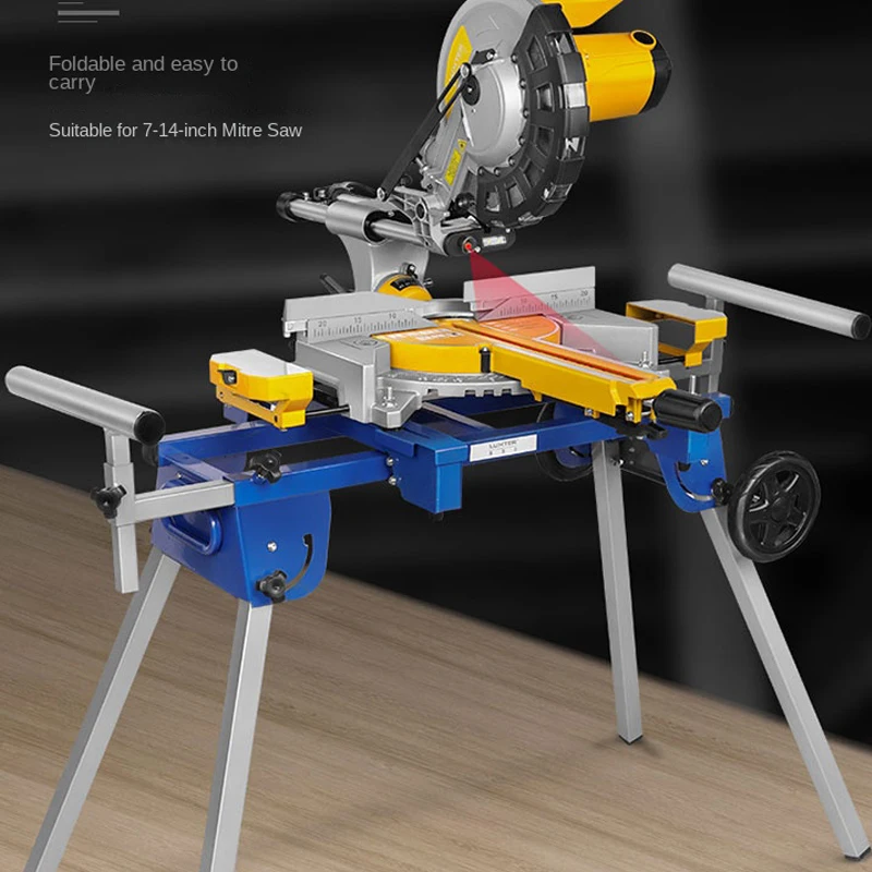 Multifunctional Aluminum Machine Diagonal Saw Cutting Machine Bracket Portable Wheeled Woodworking Table Mobile Bracket