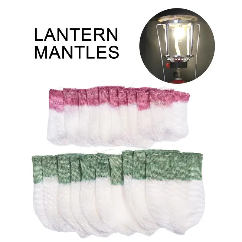 10PCS Outdoor Lantern Mantles Camping Gas Lantern Light Mantles Kerosene Gas Lamp Cover Durable Mesh Mantle Hiking Accessories